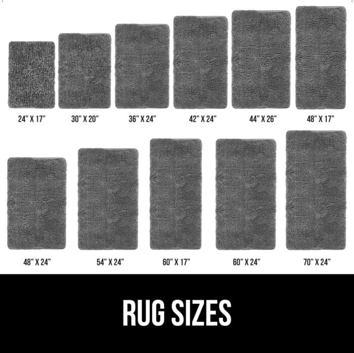 Gorilla Grip Bath Rug Mat 24x17, Thick Soft Absorbent Chenille, Rubber Backing Quick Dry Microfiber Mats, Machine Washable Rugs for Shower Floor, Bathroom Runner Bathmat Accessories Decor, Grey - Image 6