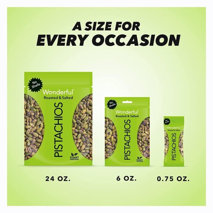 Wonderful Pistachios No Shells, Roasted & Salted Nuts, 0.75 Ounce Bag (Pack of 9), Protein Snacks, Gluten Free, On-the-Go, Individually Wrapped Healthy Snacks - Image 7