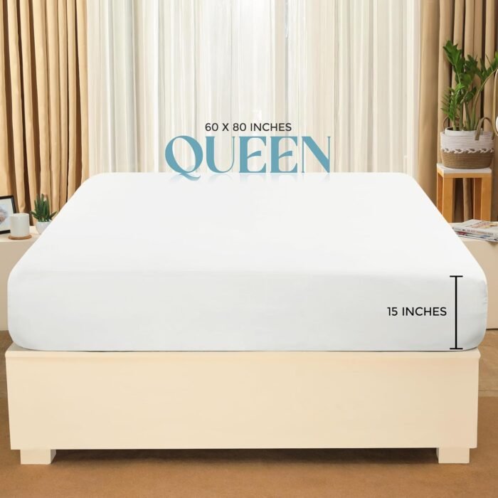 Utopia Bedding Queen Fitted Sheet - Bottom Sheet - Deep Pocket - Soft Microfiber - Shrinkage and Fade Resistant - Easy Care -1 Fitted Sheet Only (White) - Image 2