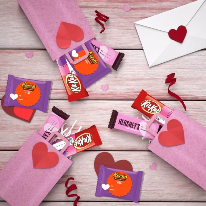 HERSHEY'S, KIT KAT and REESE'S Assorted Milk Chocolate Snack Size, Valentine's Candy Bag, Perfect Valentines Day Gift for Him, Her, or Kids, Football Party Snacks, 12.47 oz (25 Pieces) - Image 6