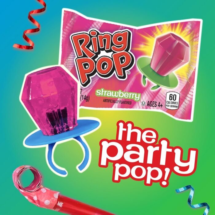 Candy Variety Pack - 4 Count Assorted Lollipops - Ring Pop, Push Pop, Baby Bottle Pop & Juicy Drop - Ideal for Birthdays, Party Favors, Celebrations & Candy Gifts by Bazooka Candy Brands - Image 4