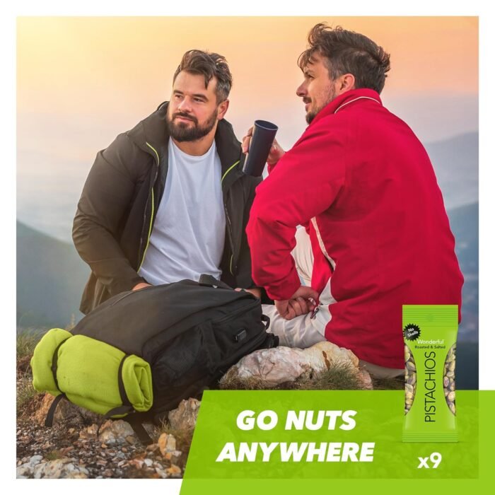 Wonderful Pistachios No Shells, Roasted & Salted Nuts, 0.75 Ounce Bag (Pack of 9), Protein Snacks, Gluten Free, On-the-Go, Individually Wrapped Healthy Snacks - Image 4