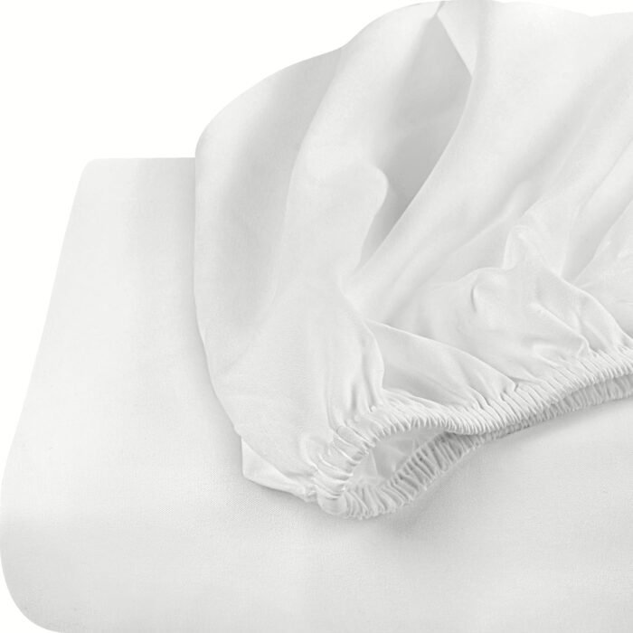 Utopia Bedding Queen Fitted Sheet - Bottom Sheet - Deep Pocket - Soft Microfiber - Shrinkage and Fade Resistant - Easy Care -1 Fitted Sheet Only (White) - Image 4