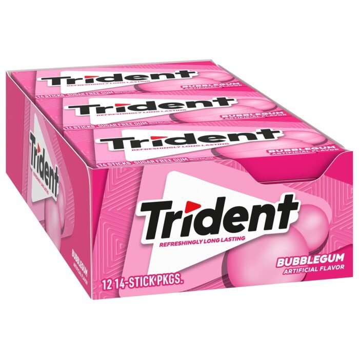 Trident Bubblegum Sugar Free Gum, 12 Packs of 14 Pieces (168 Total Pieces) - Image 10