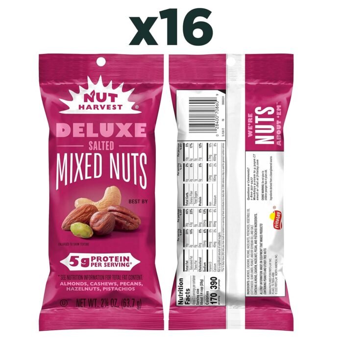 Nut Harvest, Deluxe Mixed Nuts, 2.25 Ounce (Pack of 16) - Image 3