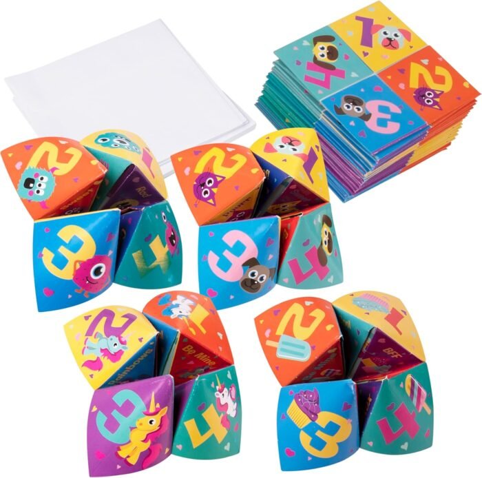 28 Pack Cootie Catcher Valentines Day Cards, Valentine's Day Cards, Valentines Day Gifts for Kids, Valentines Day Cards for Kids School, Party Favor Bulk, Girls Valentines cards, Valentines Day Cards - Image 5