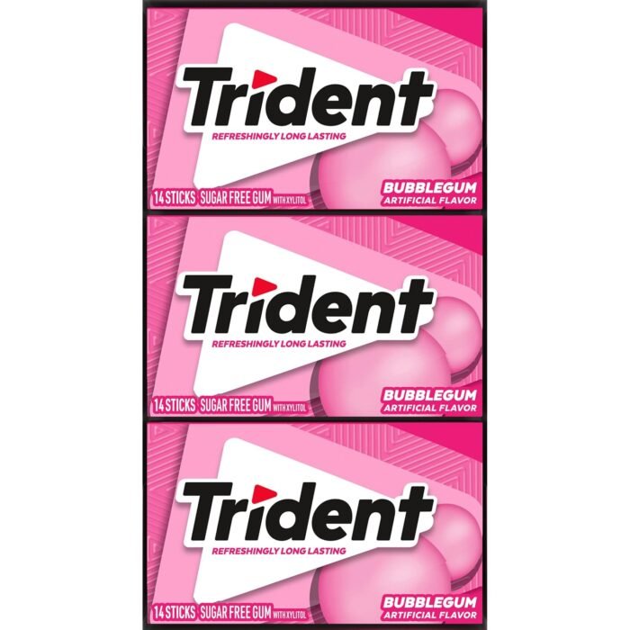 Trident Bubblegum Sugar Free Gum, 12 Packs of 14 Pieces (168 Total Pieces) - Image 15