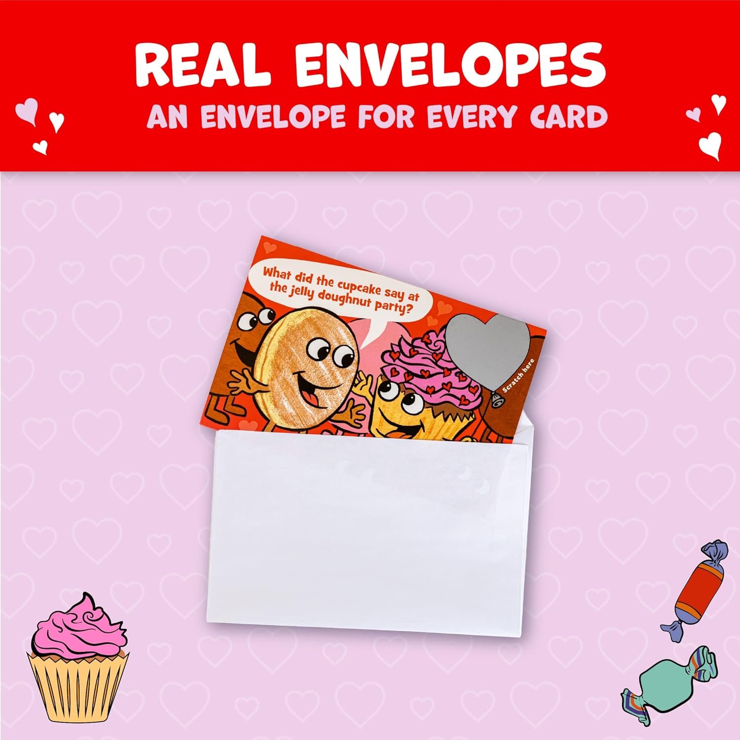 Peaceable Kingdom Valentines Cards for Kids Classroom, Set of 28 Valentines Day Gifts - Scratch off Jokes - Image 5