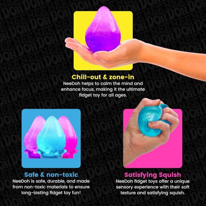 Schylling NeeDoh Dream Drop - Sensory Squeeze Toy with Dreamy Smooth Squeeze - 3" Tall - Color May Vary (Pack of 1) - Image 2