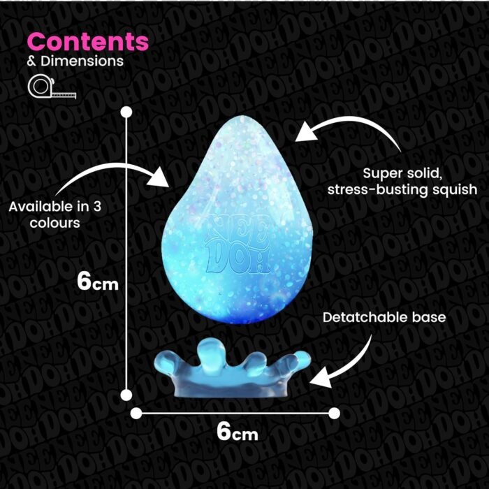 Schylling NeeDoh Dream Drop - Sensory Squeeze Toy with Dreamy Smooth Squeeze - 3" Tall - Color May Vary (Pack of 1) - Image 5