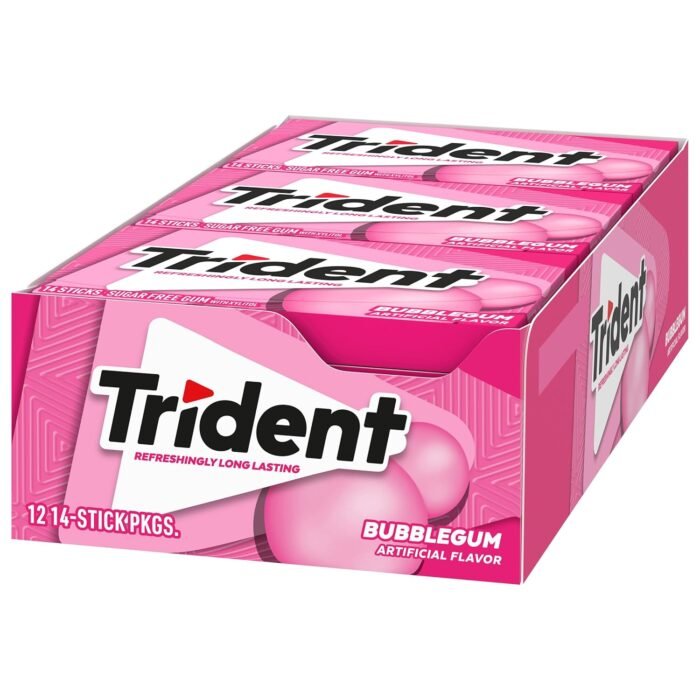 Trident Bubblegum Sugar Free Gum, 12 Packs of 14 Pieces (168 Total Pieces) - Image 11
