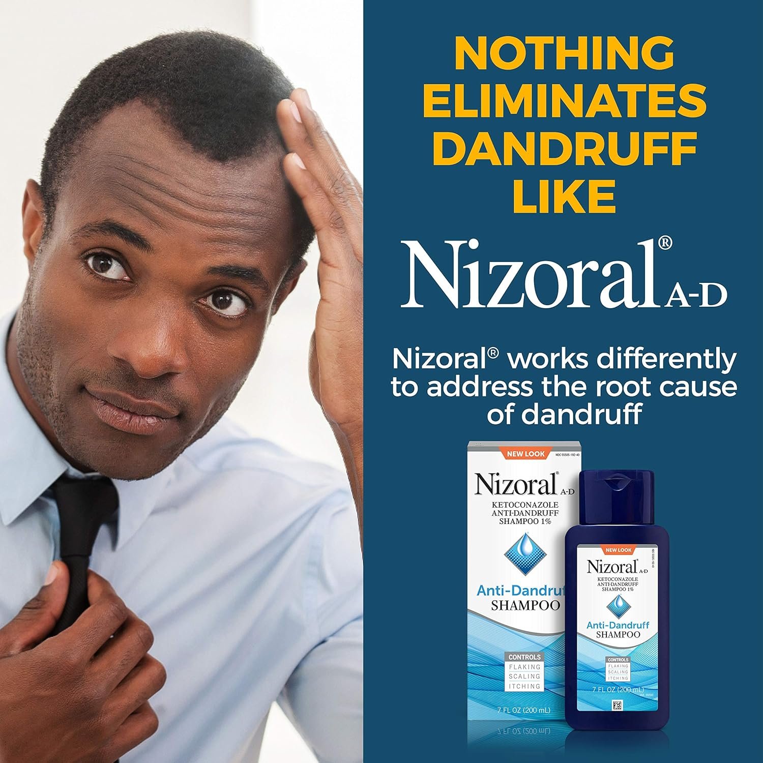 Nizoral Anti-Dandruff Shampoo with 1% Ketoconazole, Fresh Scent, 7 Fl Oz - Image 4