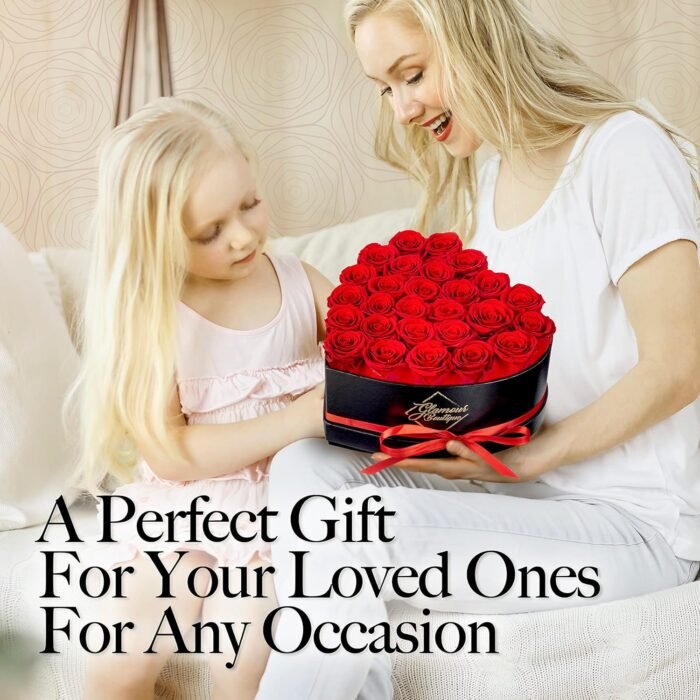 27 Preserved Roses in a Heart Box - Flowers Forever Valentine's Day, Roses Forever for Women, Roses Forever in a Box, Birthday Gifts for Her, Red - Image 6
