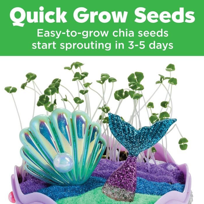 Creativity for Kids Mini Garden: Mermaid Terrarium Kit - Mermaid Gifts for Girls, Crafts for Kids and Mermaid Toys Ages 6-8+, Stocking Stuffers for Kids - Image 4